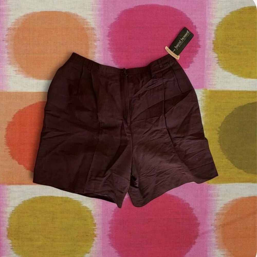 Harve-benard Women's Brown and Burgundy Shorts